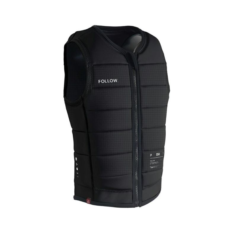FollowのP1 Traction（黒）インパクトベストの側面