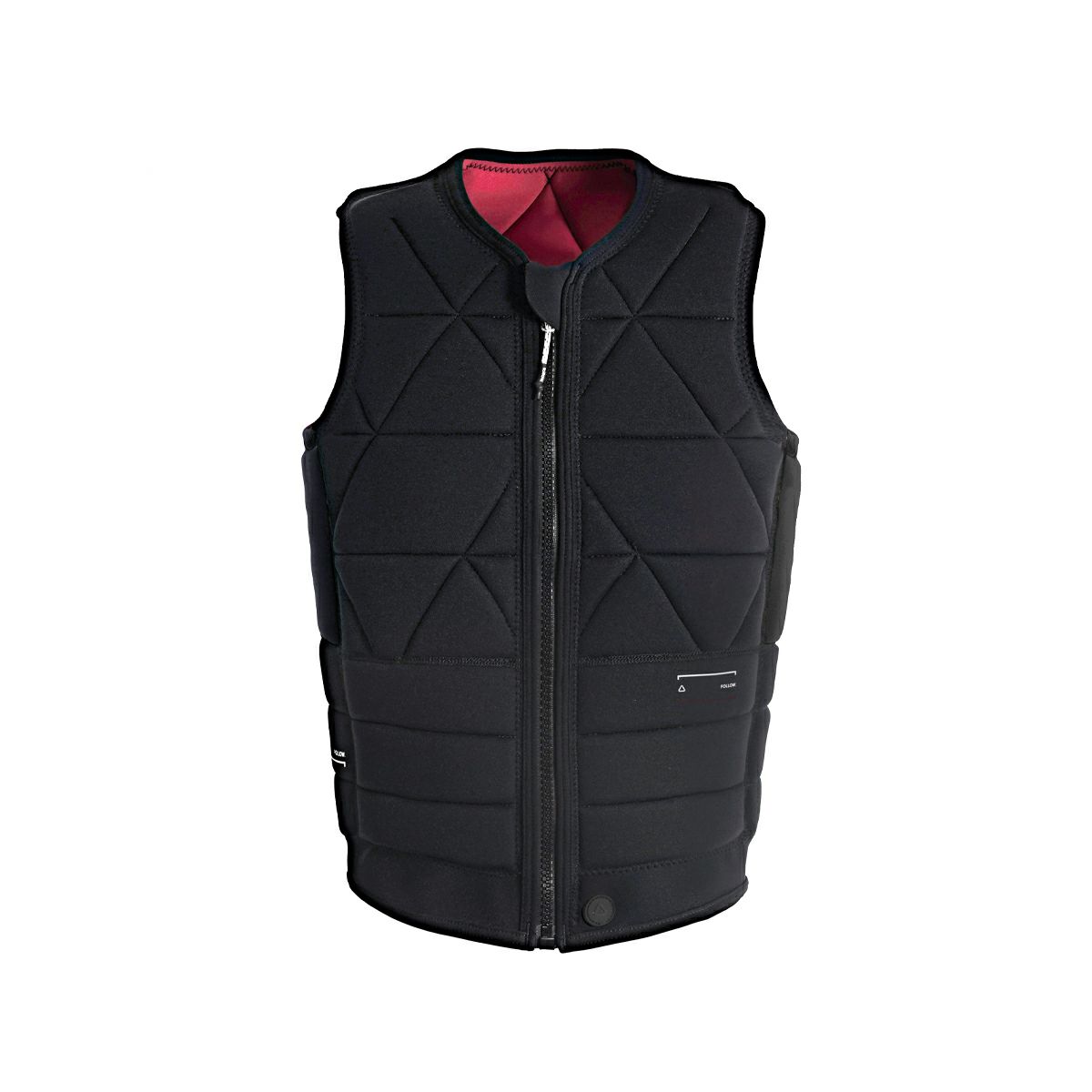 FollowのLove nor Money（赤の裏地と黒）インパクトベストの正面