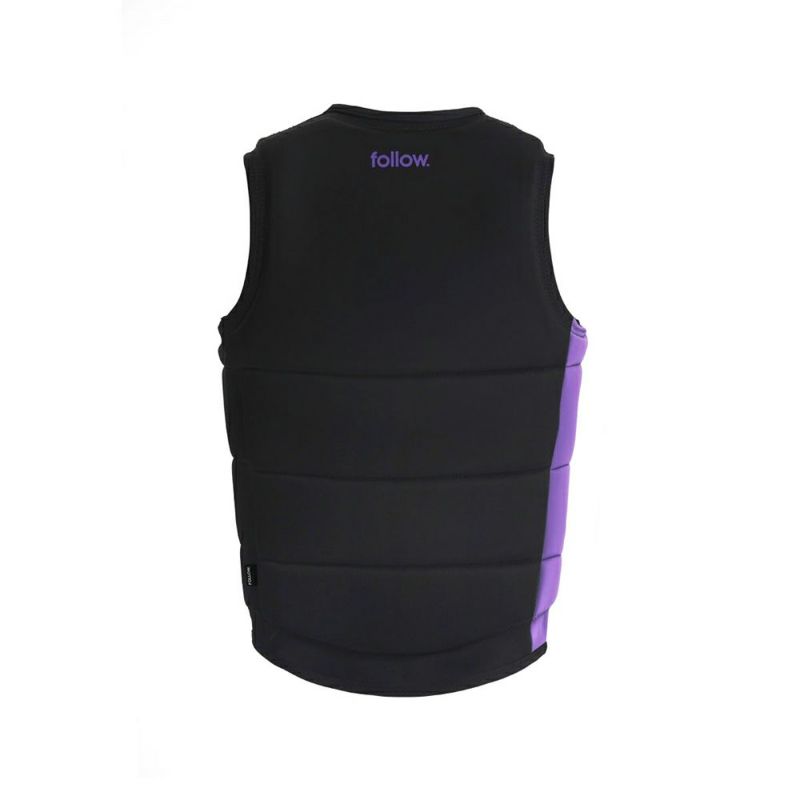 FollowのCorp（黒と紫）インパクトベストの背面
