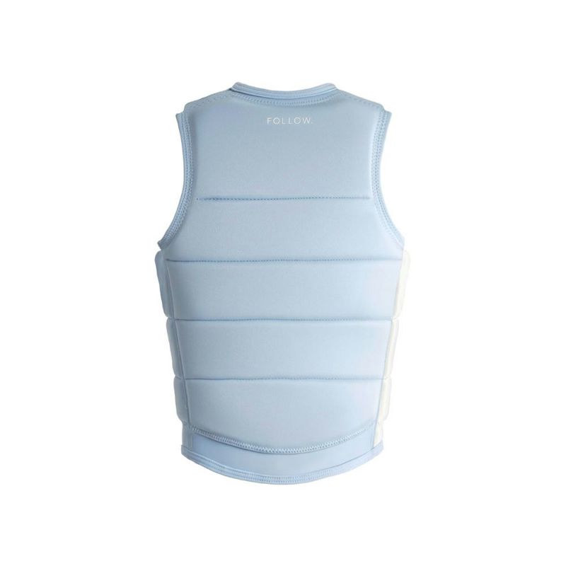 FollowのCorp Ladies（水色）レディースインパクトベストの背面