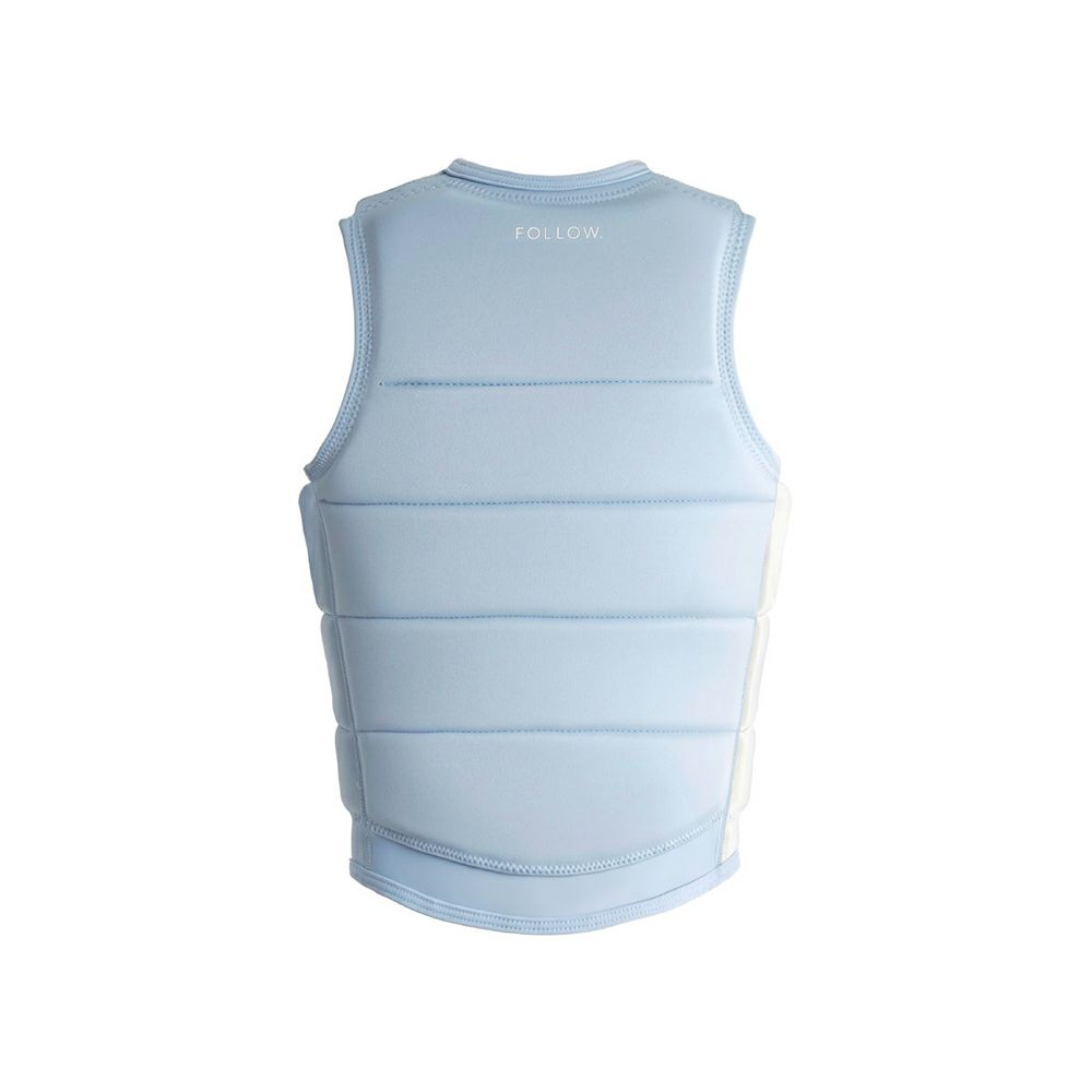 FollowのCorp Ladies（水色）レディースインパクトベストの背面