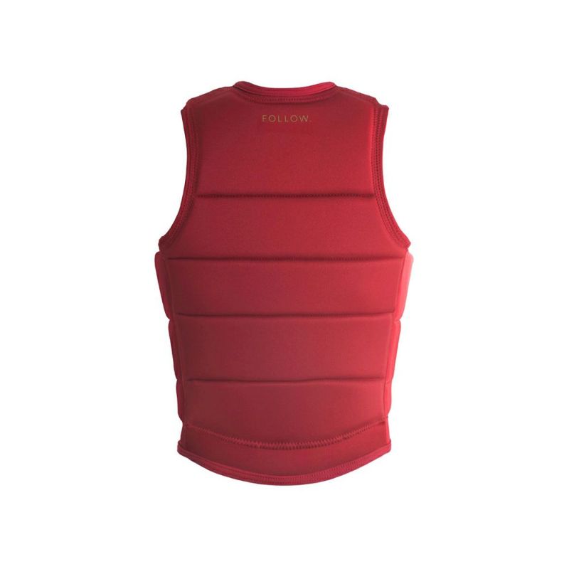 FollowのCorp Ladies（赤）レディースインパクトベストの背面