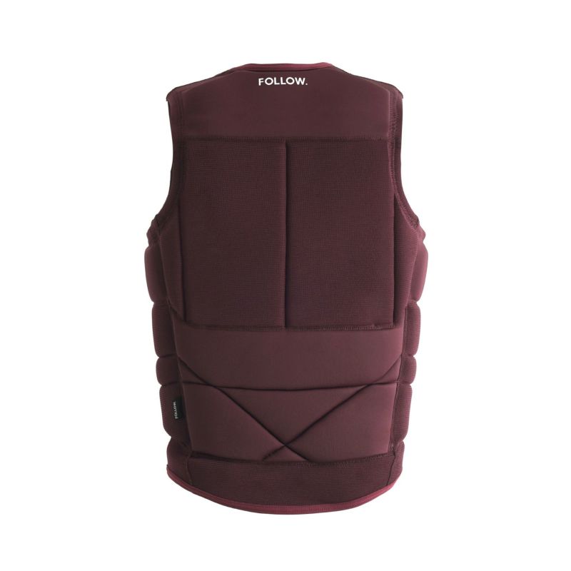 FollowのCapiva（臙脂）インパクトベストの背面