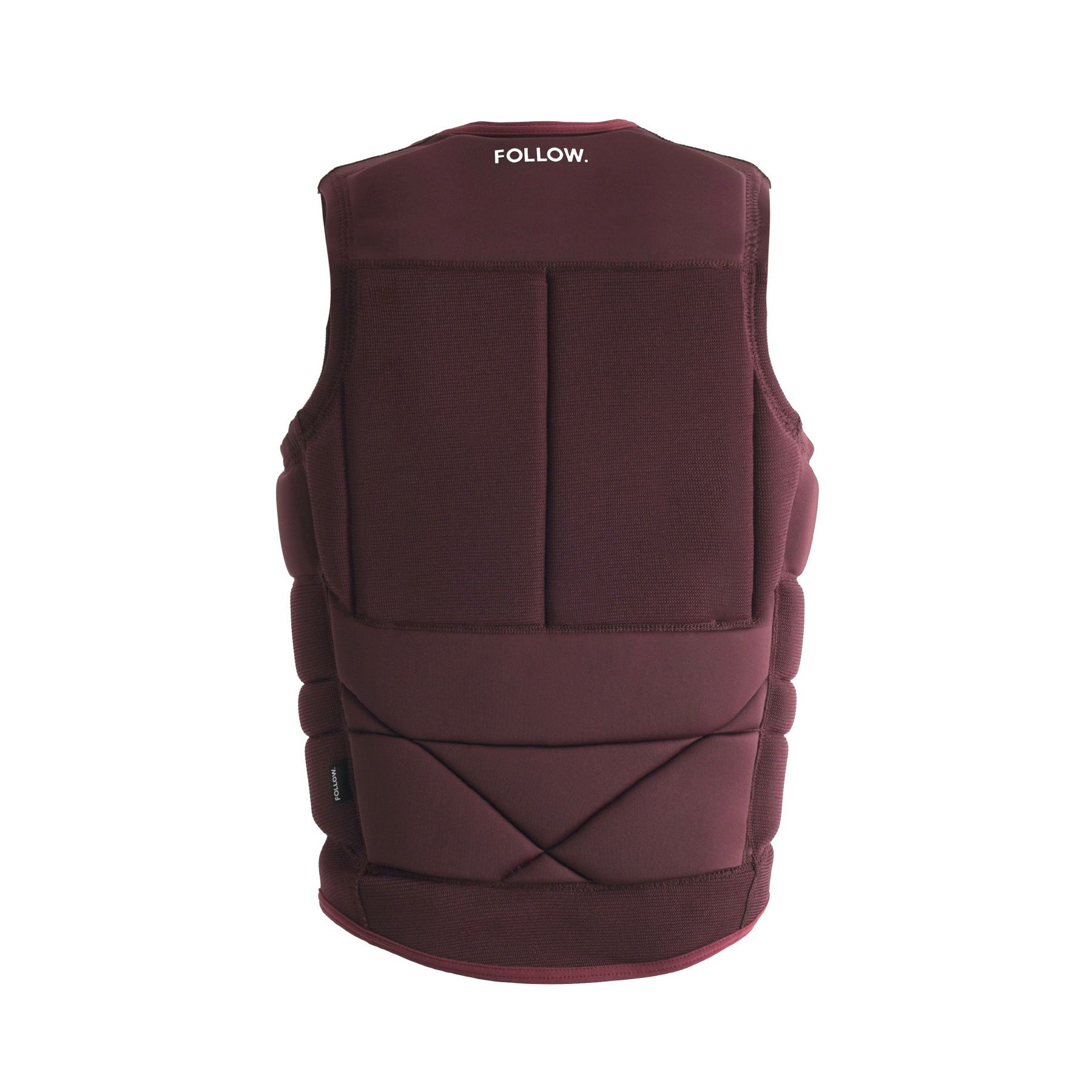 FollowのCapiva（臙脂）インパクトベストの背面