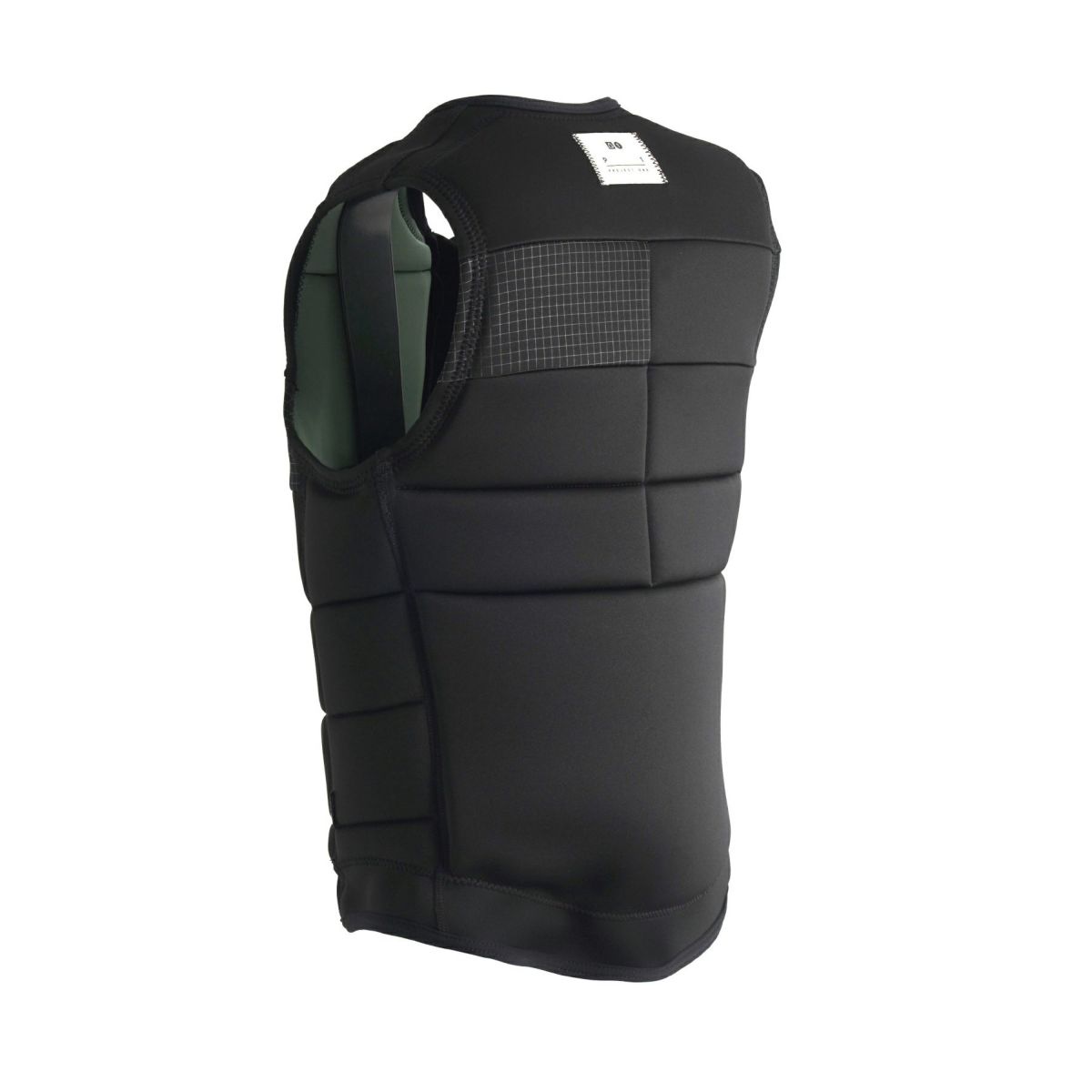 FollowのProject One（黒）インパクトベストの斜め後ろ