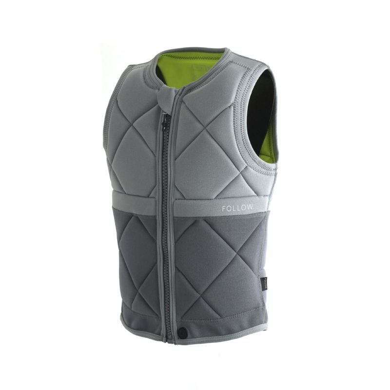 FollowのAthena Ladies（グレーと黄色）レディースインパクトベストの側面