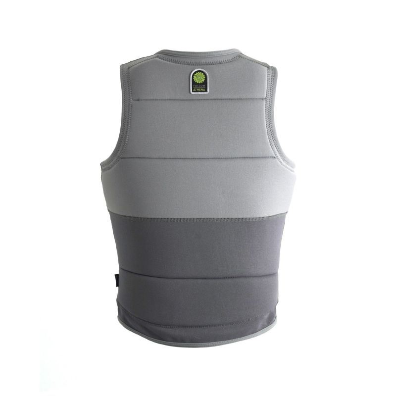 FollowのAthena Ladies（グレーと黄色）レディースインパクトベストの背面