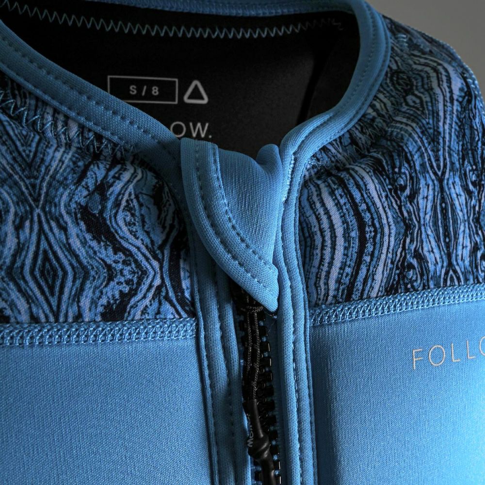 FollowのHarmony Ladies（水色）レディースインパクトベストのファスナー