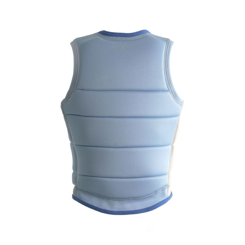 FollowのCorp Ladies （水色）レディースインパクトベストの背面