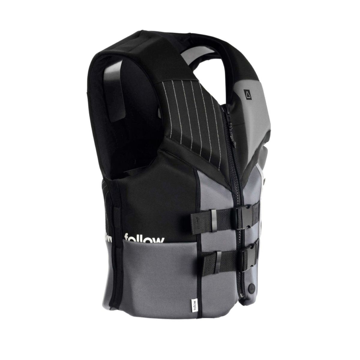 FollowのCure2 CGA（黒とグレー）初心者用ライフジャケットの側面