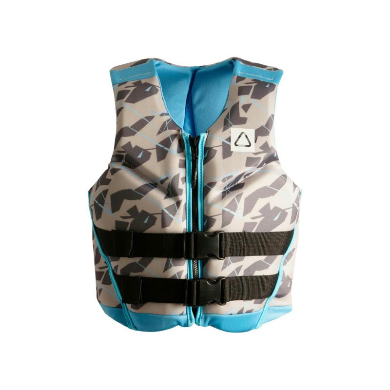 FollowのPop Youth CGA（水色とグレー）子供用ライフジャケット　正面