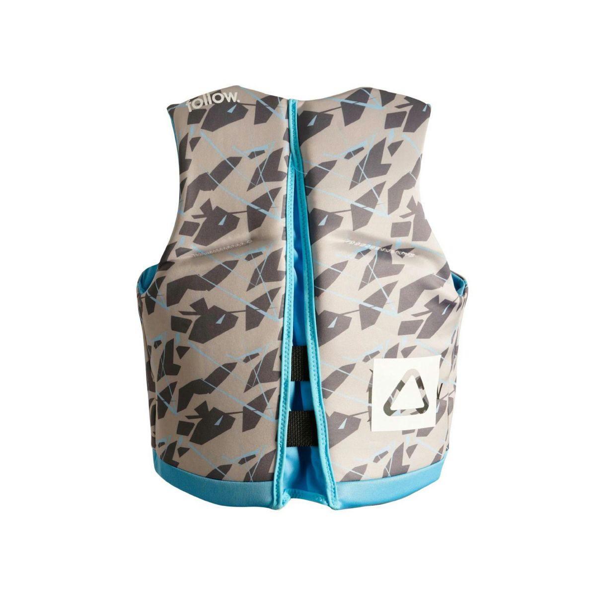 FollowのPop Youth CGA（水色とグレー）子供用ライフジャケット　背面