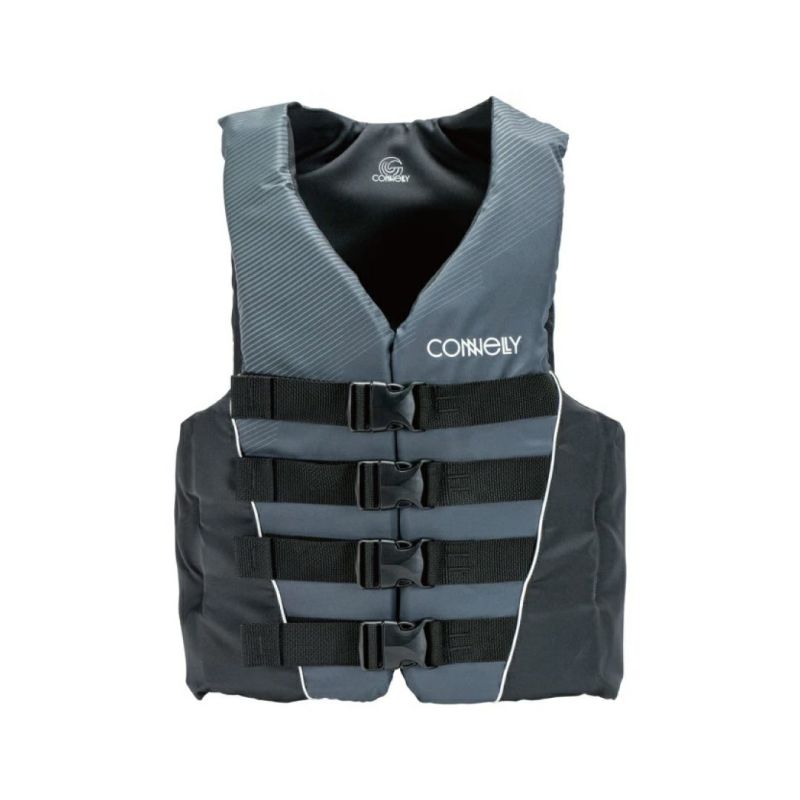 CONNELLYのTunnel Nylon（黒とグレー）ライフジャケットの正面