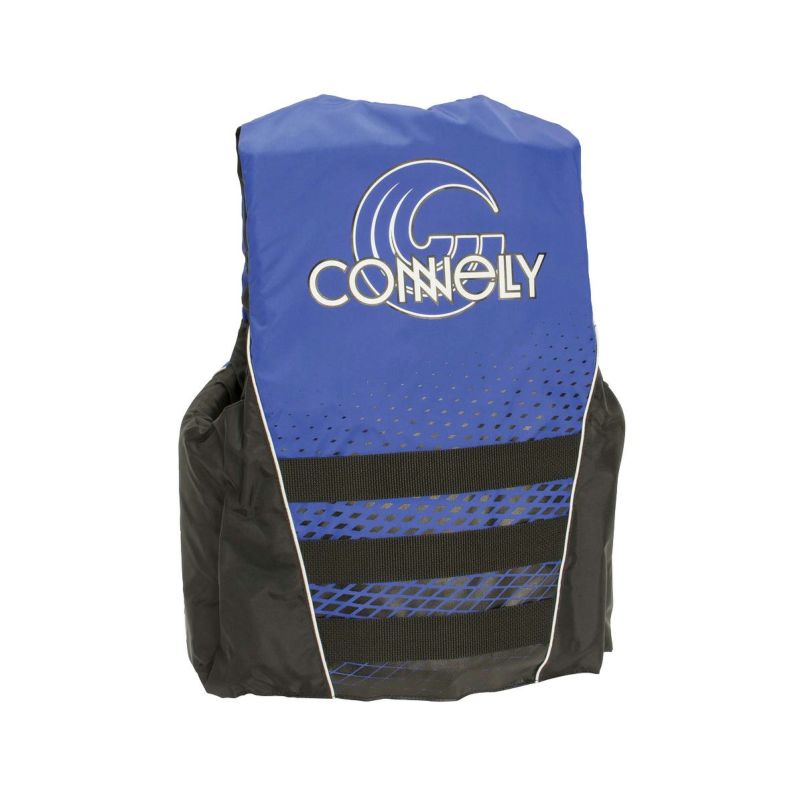 CONNELLYのPromo Nylon （黒と青）初心者用ライフジャケットの背面