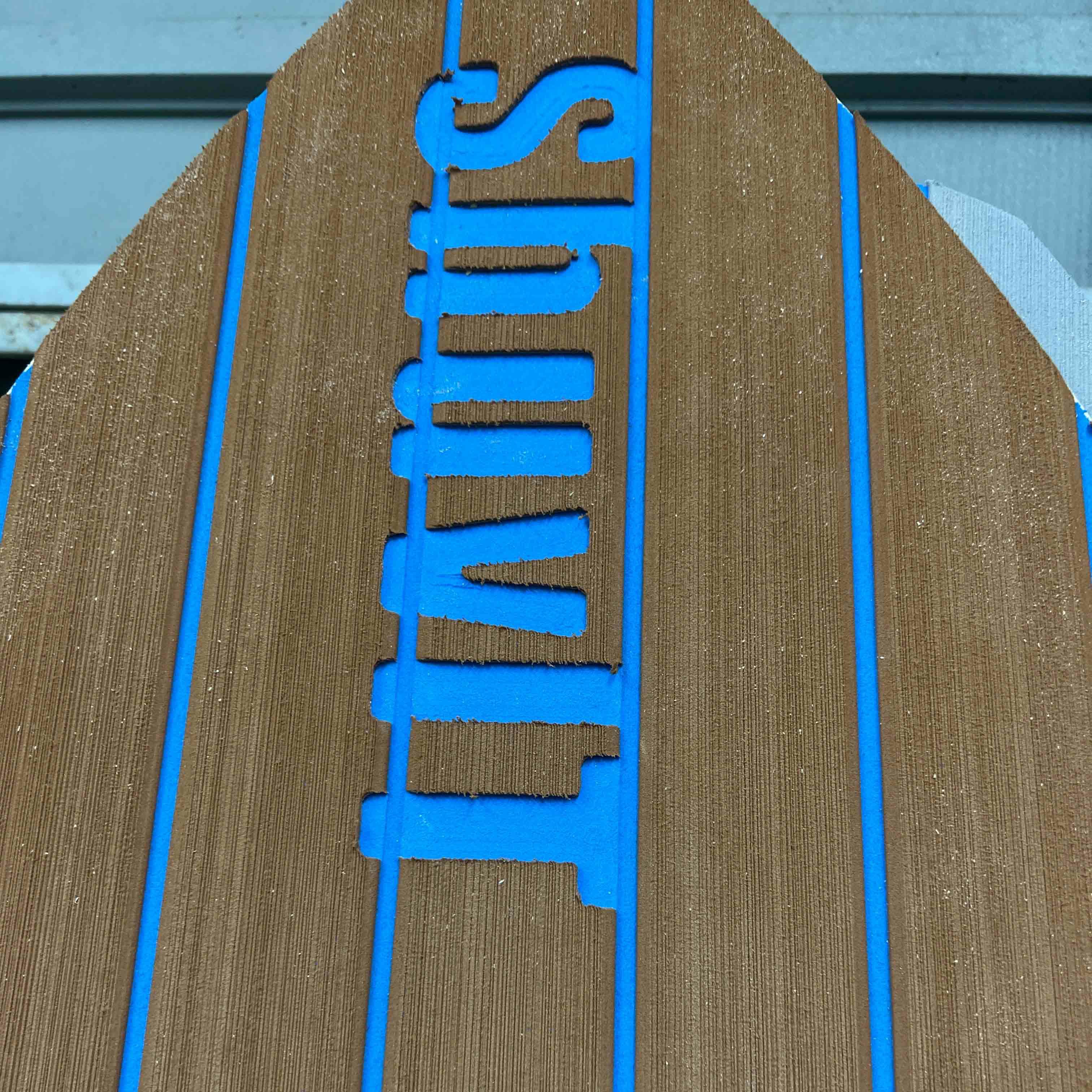 陸トレーニング用　 ShuvIT Board miniの表のノーズ部分のアップ