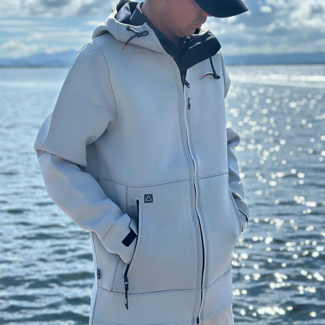  Followのボートコート　Pro Neo (Cream)　着用画像（男性）