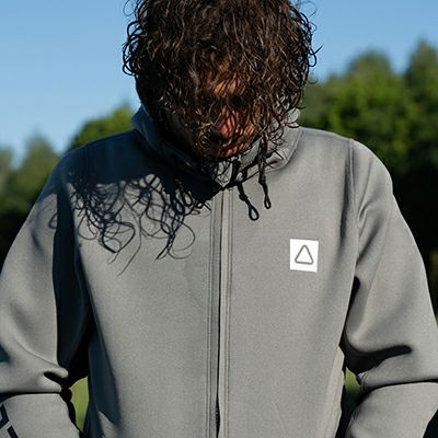  Followのボートコート　Corp Neo (Chacoal)　着用画像　正面