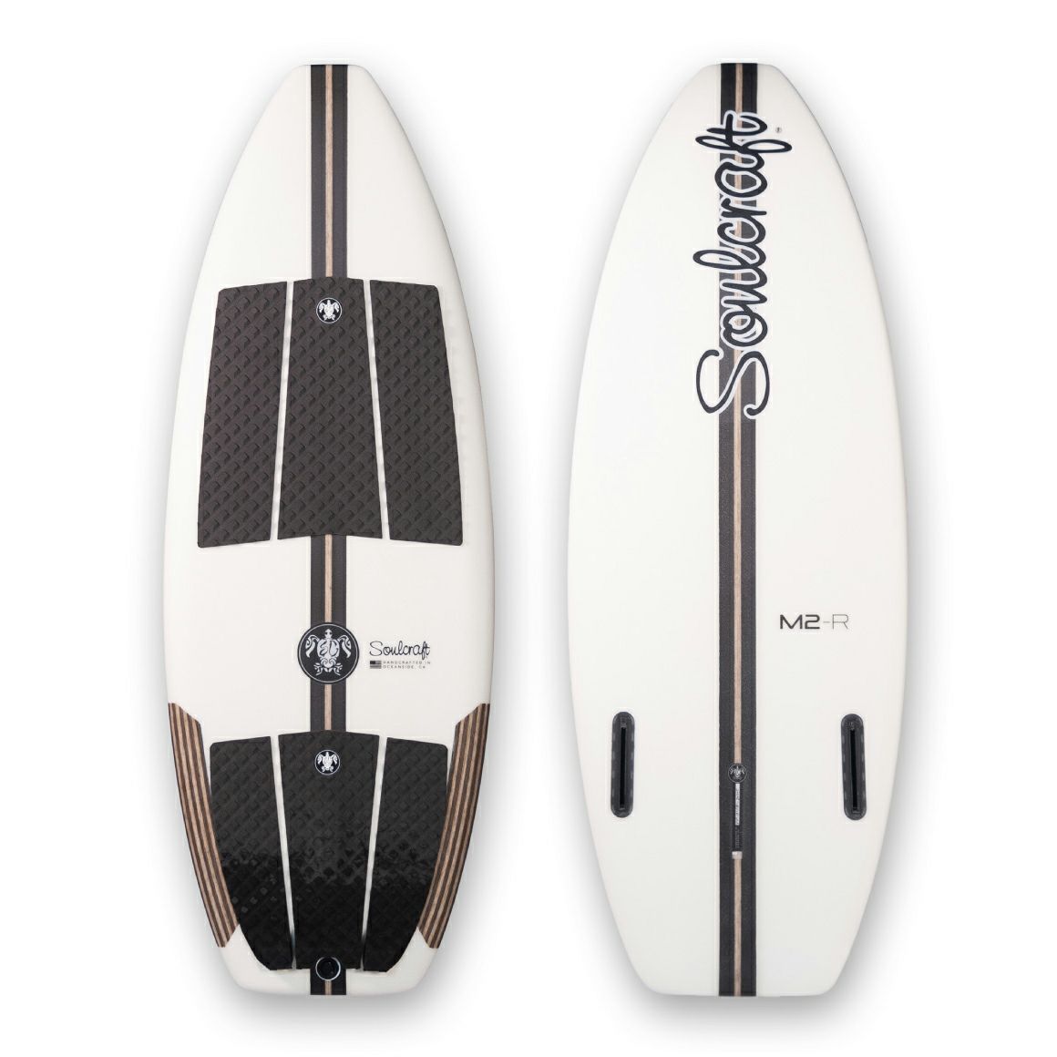  Soulcraftのウェイクサーフボード　M2-R 2023の表と裏両方
